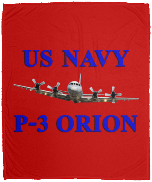 US Navy P-3 1 Blanket - Cozy Plush Fleece Blanket - 50x60