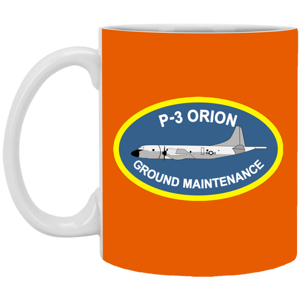 P-3 Orion 4 Ground Maint White Mug - 11oz