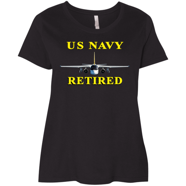 Navy Retired 2 Ladies' Curvy T-Shirt