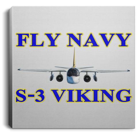 Fly Navy S-3 1 Canvas - Square .75in Frame