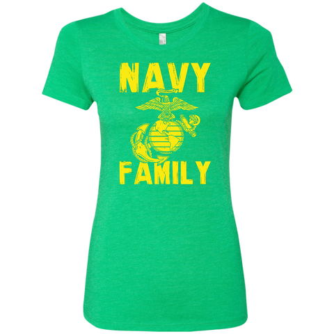 Navy Family Semper Fi 1 Next Level Ladies' Triblend T-Shirt
