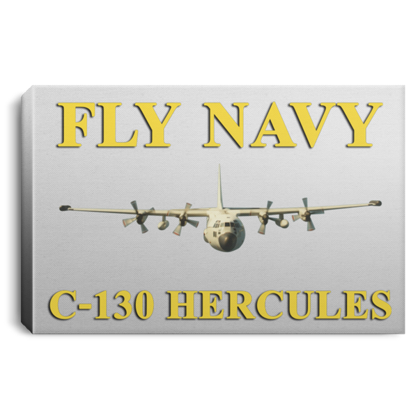 Fly Navy C-130 3 Canvas -  Landscape .75in Frame