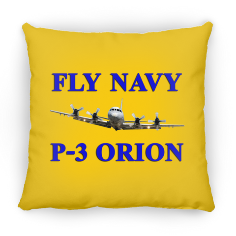 Fly Navy P-3 1 Pillow - Square - 18x18