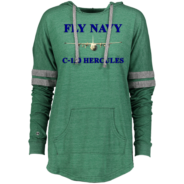 Fly Navy C-130 1 Ladies Hooded Low Key Pullover