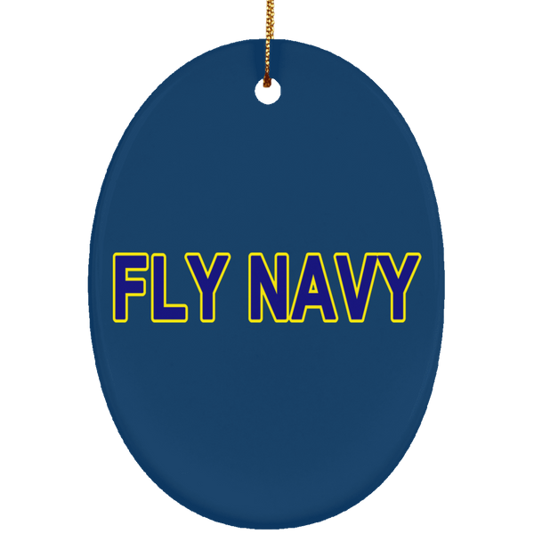 Fly Navy 2 Ornament - Oval