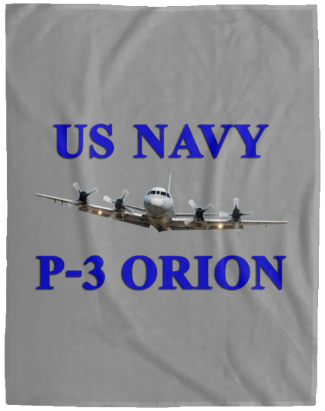 US Navy P-3 1 Blanket - Cozy Plush Fleece Blanket - 60x80