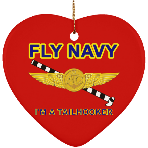 Fly Navy Tailhooker 2 Ornament - Heart