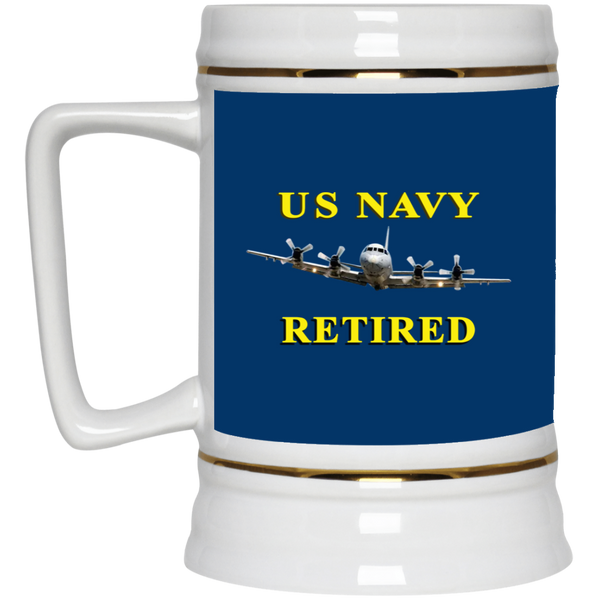 Navy Retired 1 Beer Stein - 22oz