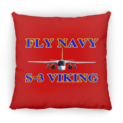 Fly Navy S-3 1 Pillow - Square - 16x16