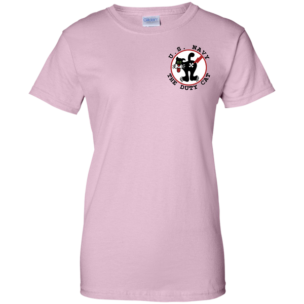 Duty Cat 2a Ladies Custom Cotton T-Shirt