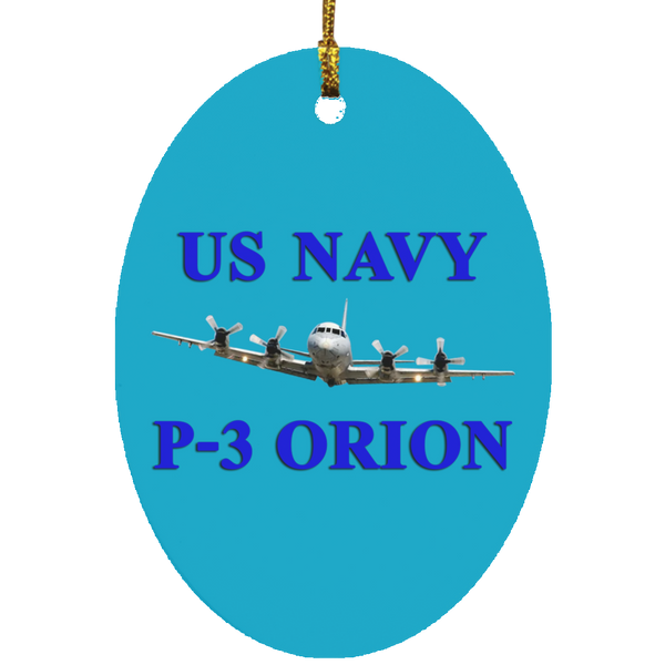 US Navy P-3 1 Ornament Ceramic - Oval