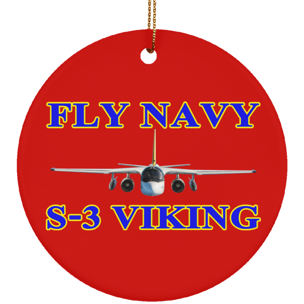 Fly Navy S-3 1 Ornament – Circle