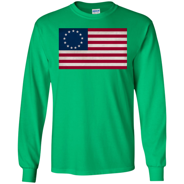 Betsy Ross Flag LS Cotton Ultra T-Shirt