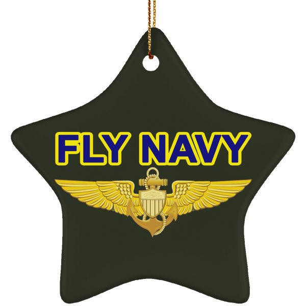 Fly Navy Aviator Ornament - Star