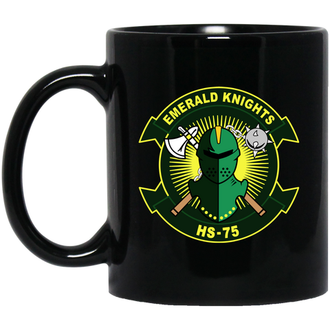 HS 75 2 Black Mug - 11oz