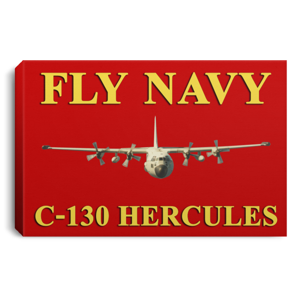 Fly Navy C-130 3 Canvas -  Landscape .75in Frame