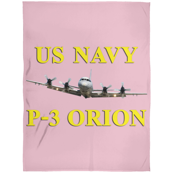 US Navy P-3 3 Blanket - Arctic Fleece Blanket 60x80