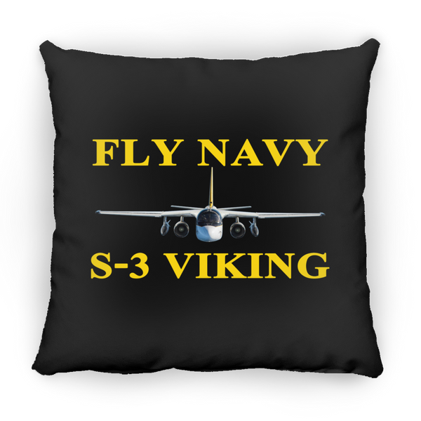 Fly Navy S-3 3 Pillow - Square - 18x18