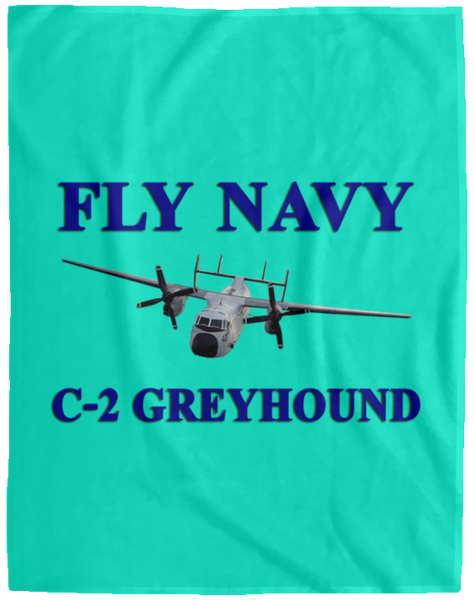 Fly Navy C-2 1 Blanket - Cozy Plush Fleece Blanket - 60x80