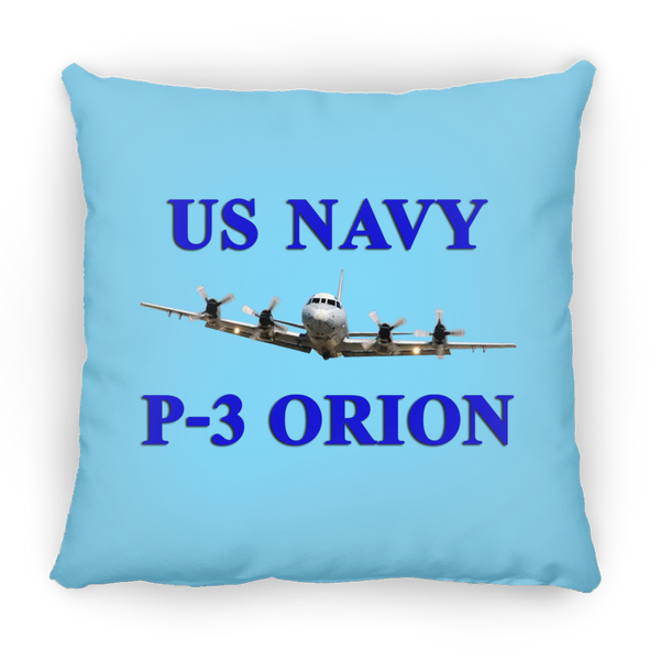 US Navy P-3 1 Pillow - Square - 14x14