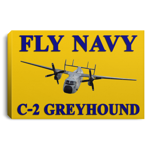 Fly Navy C-2 1 Canvas - Landscape .75in Frame