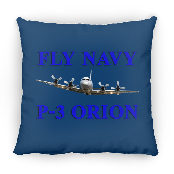 Fly Navy P-3 1 Pillow - Square - 16x16