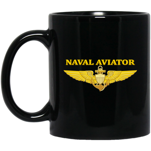Aviator 2 Black Mug - 11oz