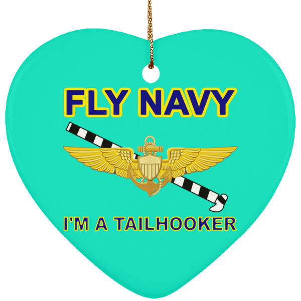 Fly Navy Tailhooker Ornament - Heart