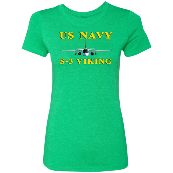 US Navy S-3 3 Ladies' Triblend T-Shirt