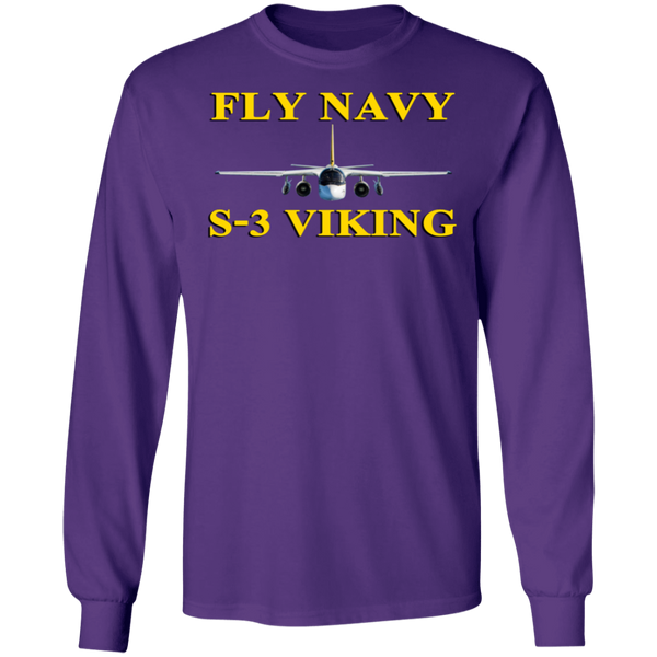 Fly Navy S-3 3 LS Ultra Cotton T-Shirt