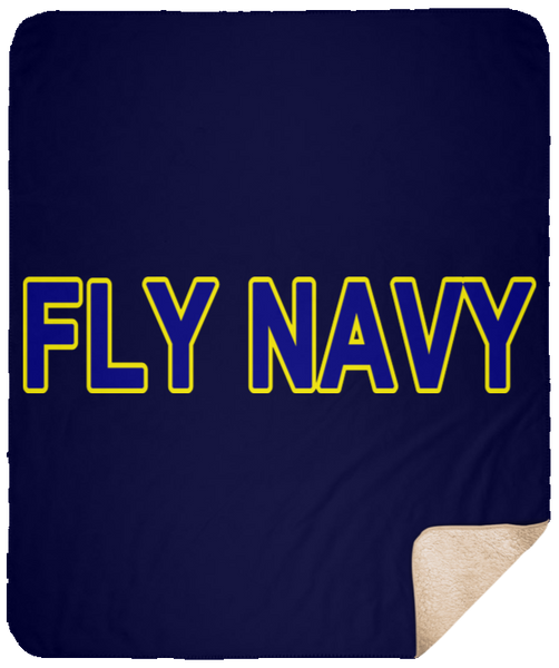 Fly Navy 2 Blanket - Sherpa 50x60