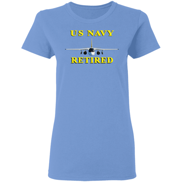 Navy Retired 2 Ladies' Cotton T-Shirt