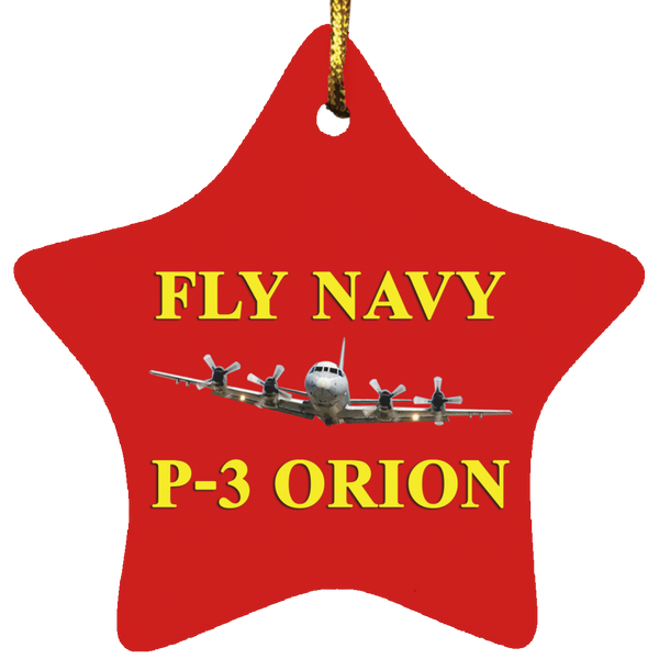 Fly Navy P-3 3 Ornament - Star