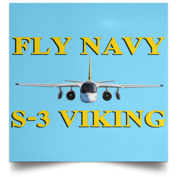 Fly Navy S-3 3 Poster - Square