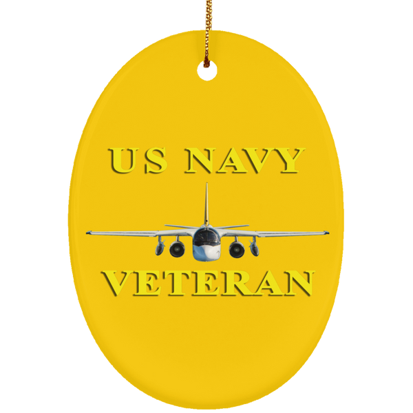 Navy Vet 3 Ornament - Oval