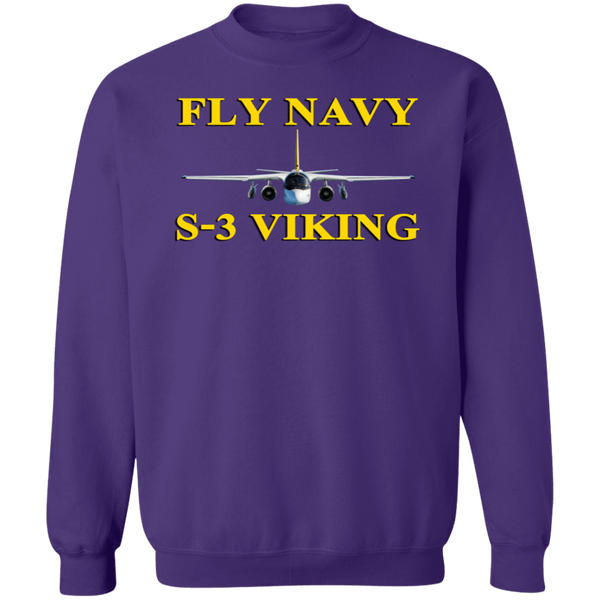 Fly Navy S-3 3 Crewneck Pullover Sweatshirt