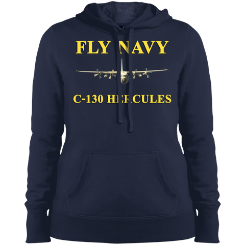 Fly Navy C-130 3 Ladies' Pullover Hooded Sweatshirt