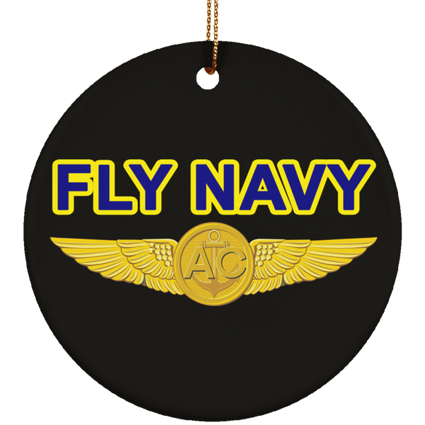 Fly Navy Aircrew Ornament - Circle