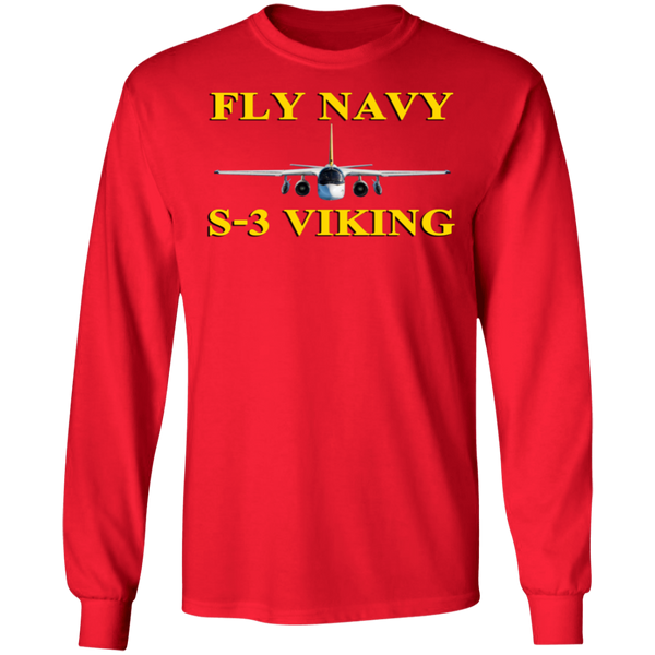 Fly Navy S-3 3 LS Ultra Cotton T-Shirt