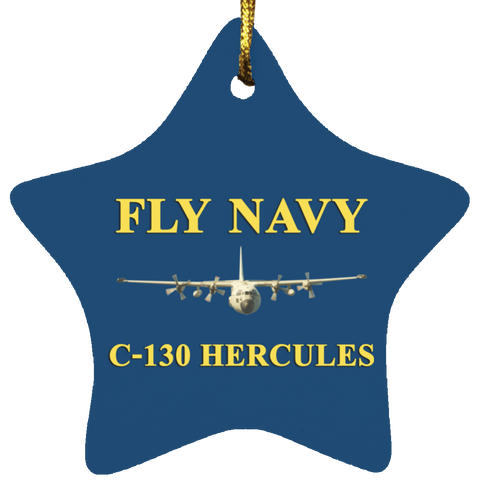 Fly Navy C-130 3 Ornament Ceramic - Star