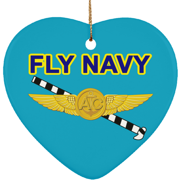 Fly Navy Tailhook 2 Ornament - Heart