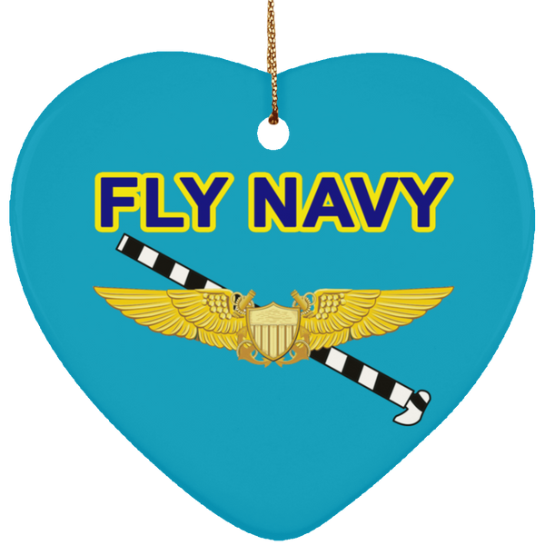 Fly Navy Tailhook 3 Ornament - Heart