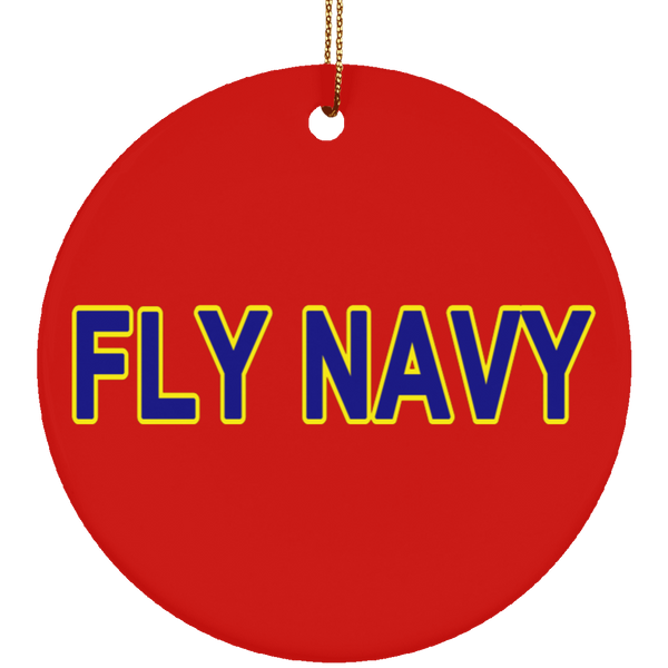 Fly Navy 2 Ornament - Circle