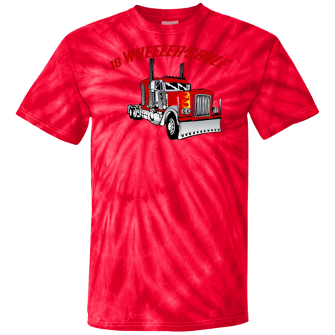 Trucker 18 Wheeler 1 Cotton Tie Dye T-Shirt