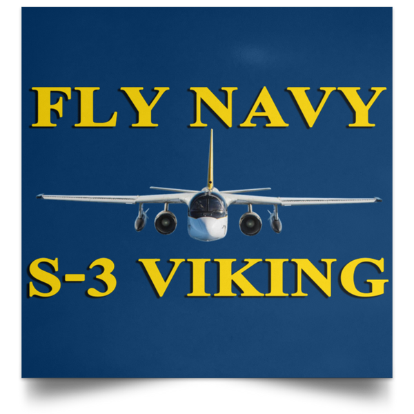 Fly Navy S-3 3 Poster - Square