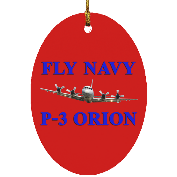 Fly Navy P-3 1 Ornament - Oval