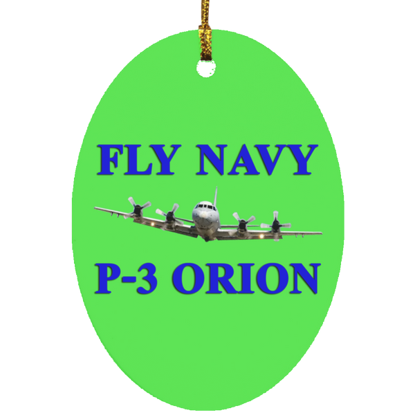 Fly Navy P-3 1 Ornament - Oval