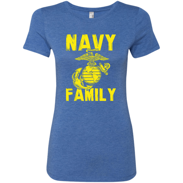 Navy Family Semper Fi 1 Next Level Ladies' Triblend T-Shirt