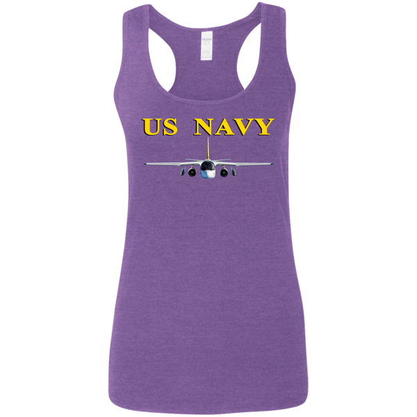 US Navy S-3 4 Ladies' Softstyle Racerback Tank