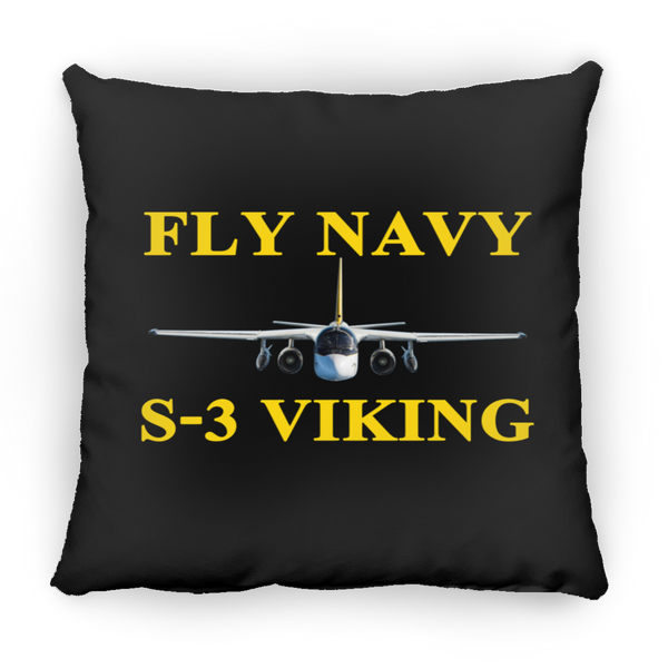 Fly Navy S-3 3 Pillow - Square - 16x16